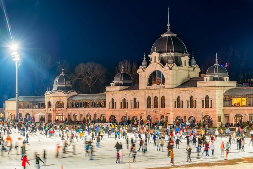 Ice skate rink at Városliget, Budapest