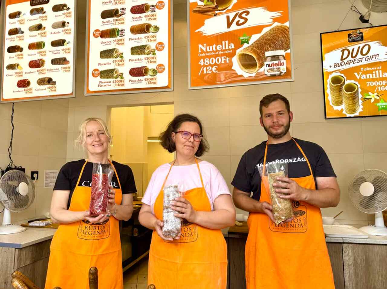 Kurtos Legenda, chimney cake shop in Budapest